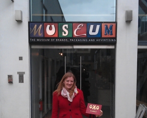 Me with my postcard outside the museum.