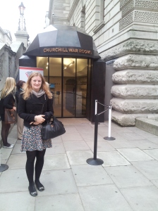 The entrance to the Churchill War Rooms